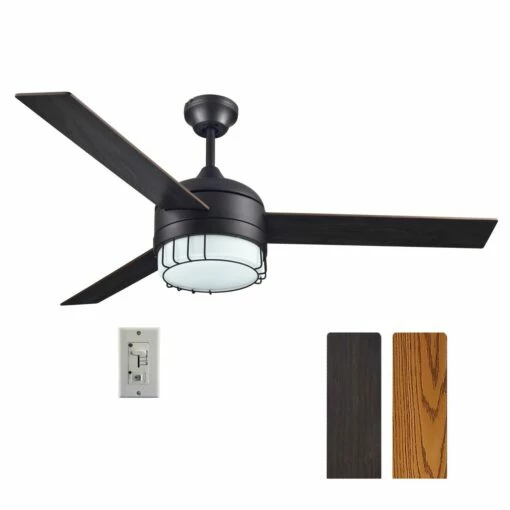 Ajax 3-Blade LED Ceiling Fan In Oil-Rubbed Bronze, 52-Inch 3 Ajax 3-Blade LED Ceiling Fan In Oil-Rubbed Bronze, 52-Inch -US Home Sales Store ajax bronze 52 inch 3 blade led ceiling fan 1