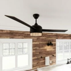 Ajax 3-Blade LED Ceiling Fan In Oil-Rubbed Bronze, 52-Inch -US Home Sales Store ajax bronze 52 inch 3 blade led ceiling fan 3