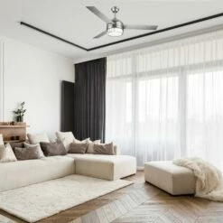 Ajax LED Ceiling Fan In Brushed Nickel, 52-Inch -US Home Sales Store ajax brushed nickel 52 inch led ceiling fan 7