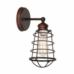 Ajax Collection Indoor Sconce In Coffee Bronze