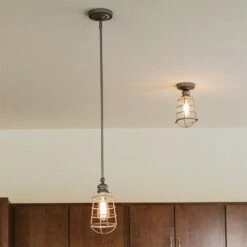 Ajax Collection Indoor Ceiling Mount In Galvanized Steel -US Home Sales Store ajax collection 1 light galvanized indoor ceiling mount 3