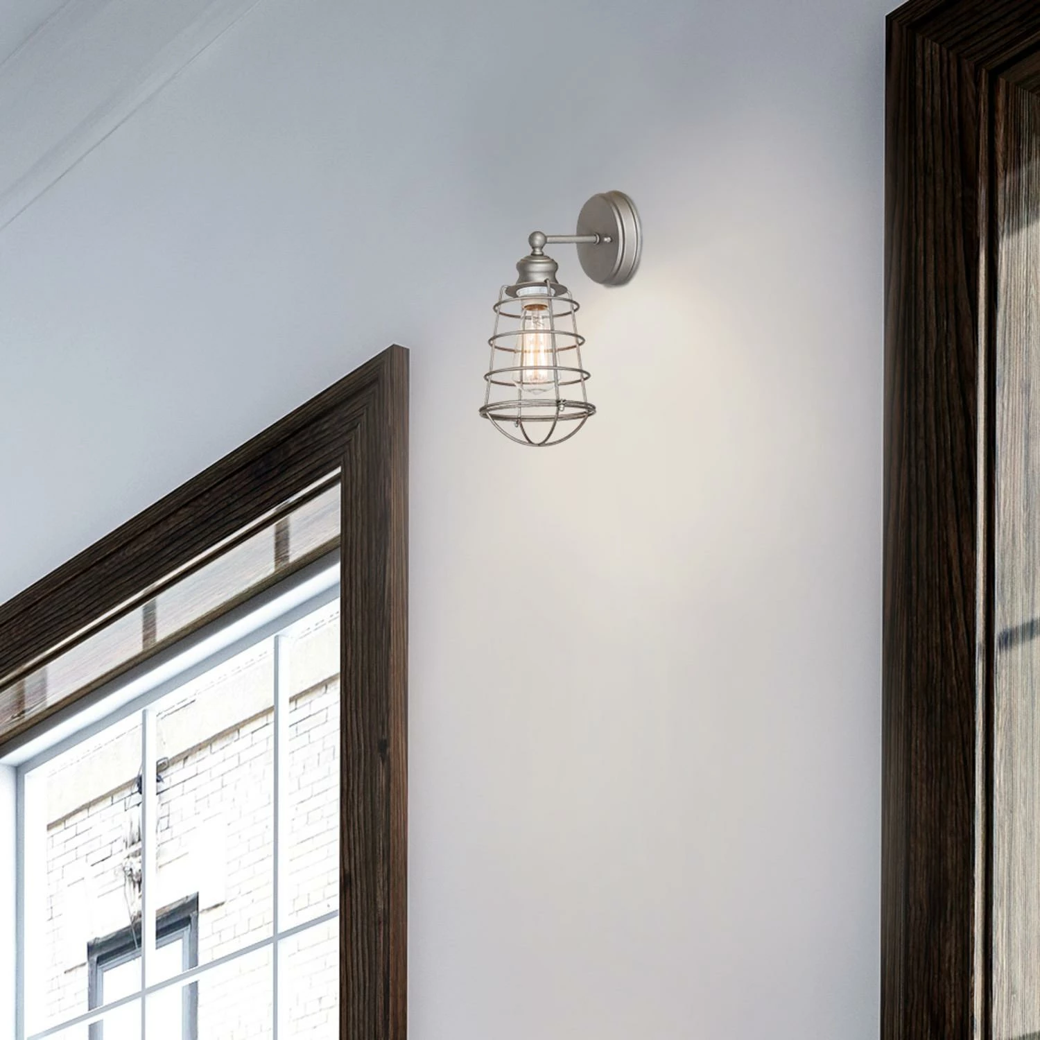 Ajax Collection Indoor Wall Light In Galvanized Steel 2 Ajax Collection Indoor Wall Light In Galvanized Steel - Image 2