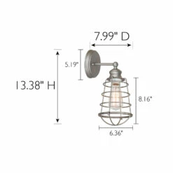 Ajax Collection Indoor Wall Light In Galvanized Steel 7 Ajax Collection Indoor Wall Light In Galvanized Steel -US Home Sales Store ajax collection 1 light galvanized indoor wall light 4