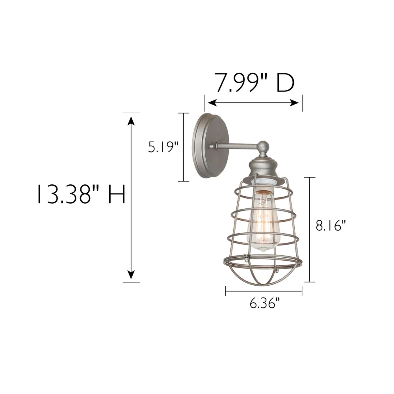 Ajax Collection Indoor Wall Light In Galvanized Steel 4 Ajax Collection Indoor Wall Light In Galvanized Steel - Image 4
