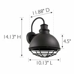 Ajax Indoor/Outdoor Wall Light In Textured Black -US Home Sales Store ajax textured black 1 light wall light 2