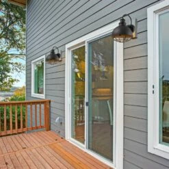 Ajax Indoor/Outdoor Wall Light In Textured Black -US Home Sales Store ajax textured black 1 light wall light 3