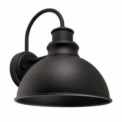 Ajax Indoor/Outdoor Wall Light In Textured Black -US Home Sales Store ajax textured black 1 light wall light 6