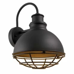 Ajax Indoor/Outdoor Wall Light In Textured Black -US Home Sales Store ajax textured black 1 light wall light 8