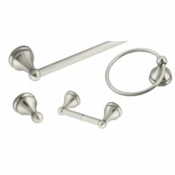 Allante 4-Piece Bathroom Hardware Kit In Satin Nickel