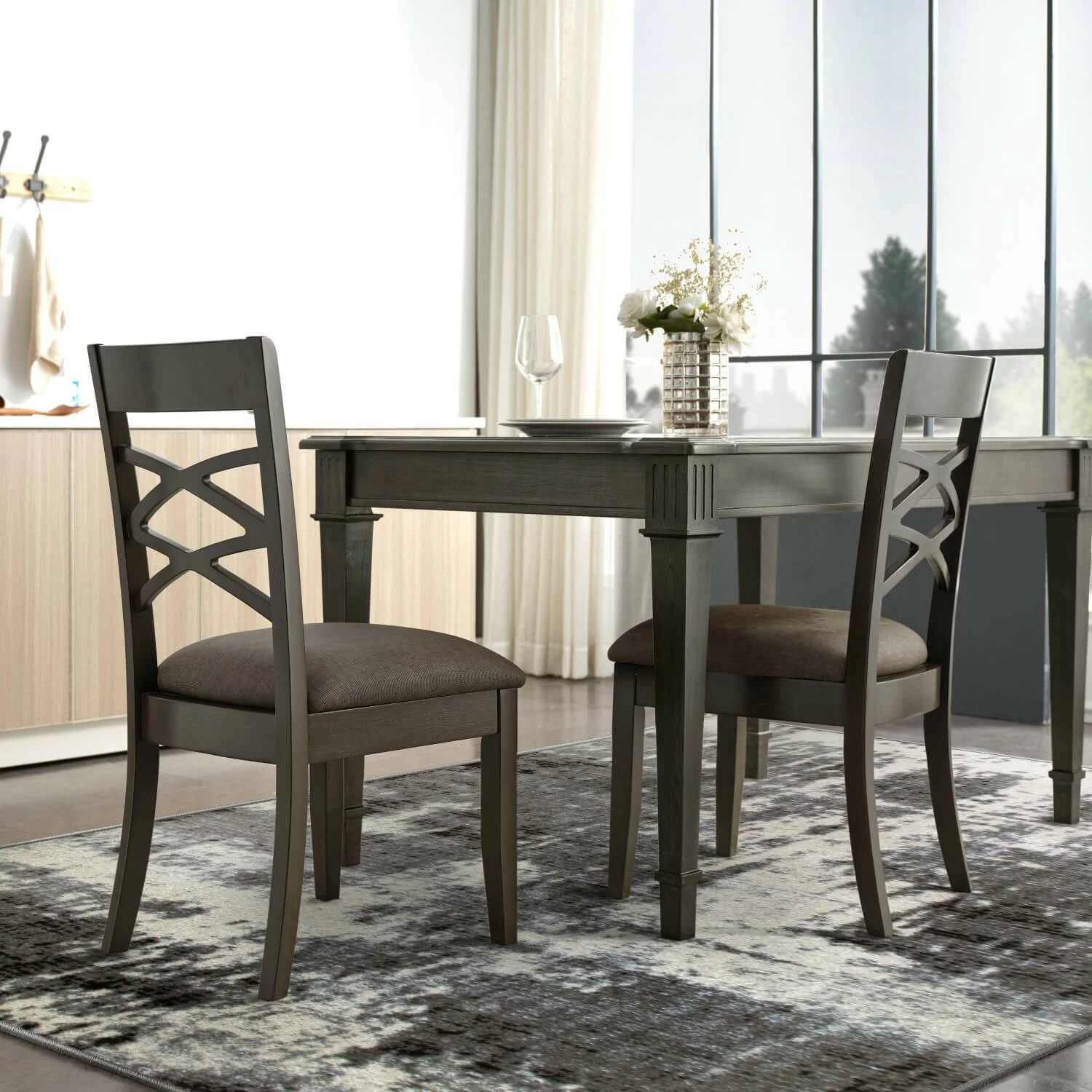 Allerick Area Rug In Vintage Faded Abstract Gray, 6-Foot-7-Inch By 9-Foot-6-Inch 4 Allerick Area Rug In Vintage Faded Abstract Gray, 6-Foot-7-Inch By 9-Foot-6-Inch - Image 4