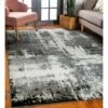 Allerick Area Rug In Vintage Faded Abstract Gray 7-ft-10-in X 10-ft