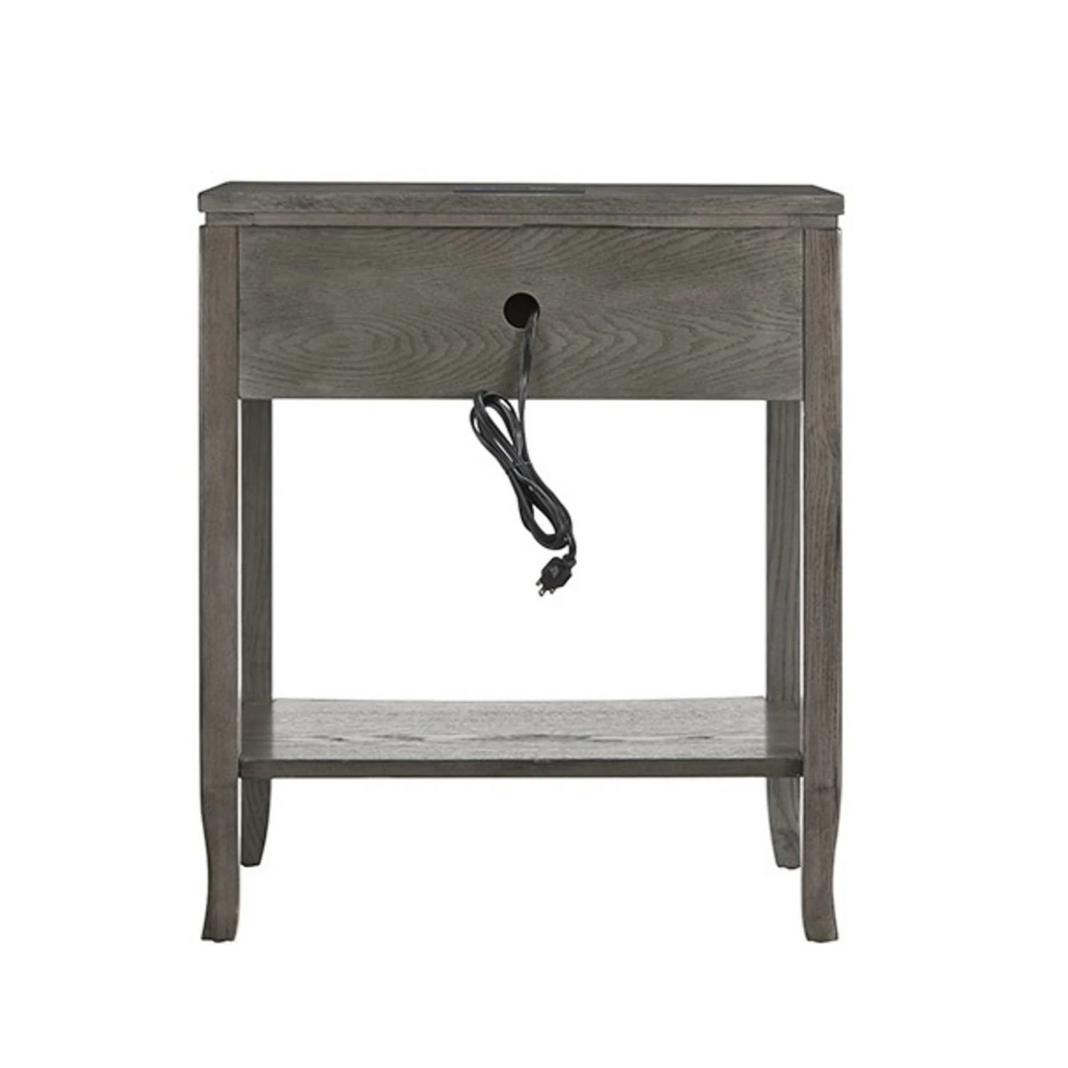 Annette Side Table With A/C And USB Charger In Smoke Gray 8 Annette Side Table With A/C And USB Charger In Smoke Gray - Image 8