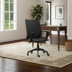 Apostrophe Office Chair In Black -US Home Sales Store apostrophe black linen office chair 4