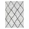 Ardita Area Rug With Soft Shag In Trellis Gray/Charcoal, 6-Foot-7-Inch By 9-Foot-6-Inch