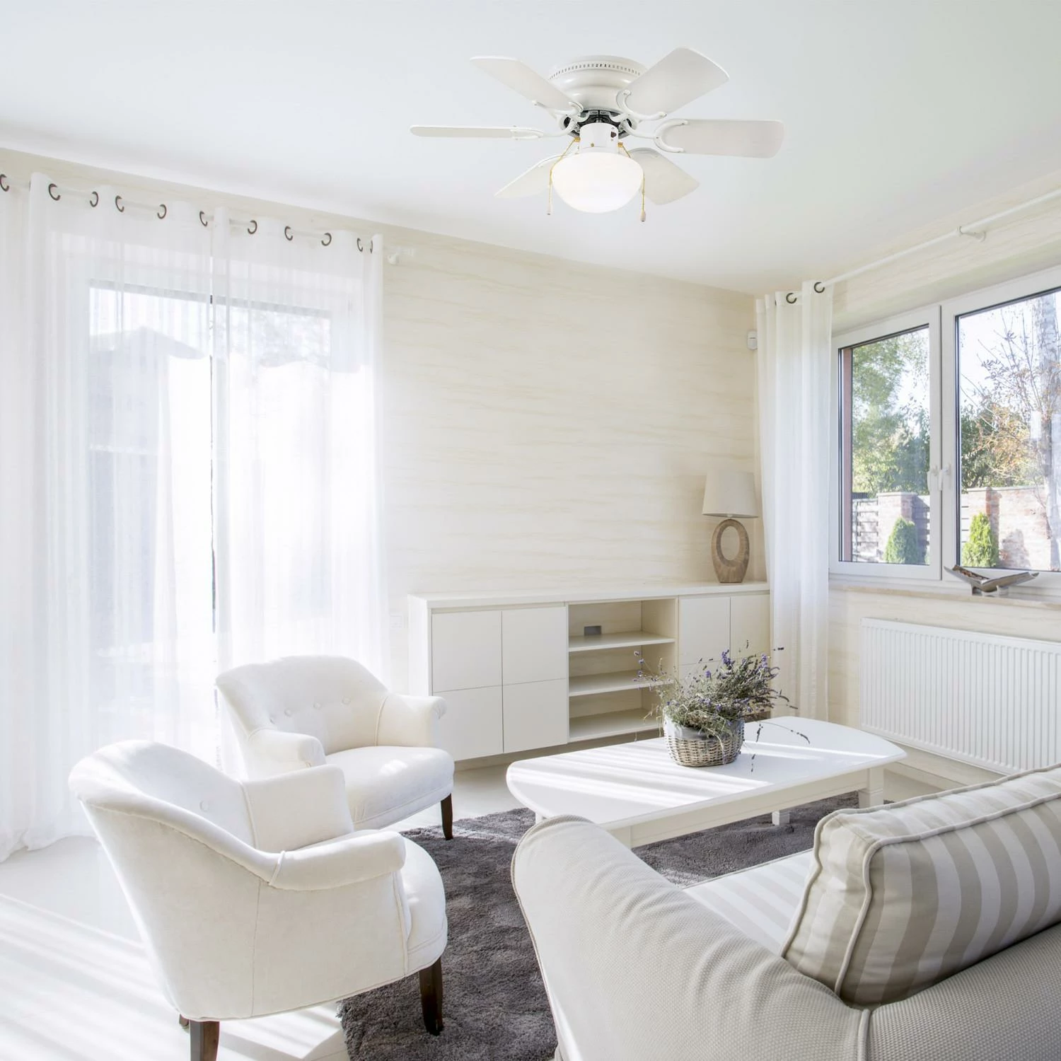 Atrium 30-Inch LED Ceiling Fan In White 2 Atrium 30-Inch LED Ceiling Fan In White - Image 2