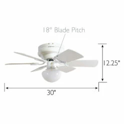 Atrium 30-Inch LED Ceiling Fan In White 13 Atrium 30-Inch LED Ceiling Fan In White -US Home Sales Store atrium ceiling fan white LED 5