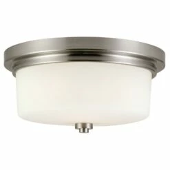 Aubrey Ceiling Light In Brushed Nickel, 2-Light