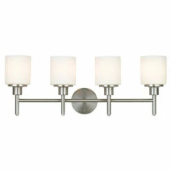 Aubrey Vanity Light In Brushed Nickel, 4-Light