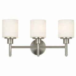 Aubrey Vanity Light In Brushed Nickel, 3-Light