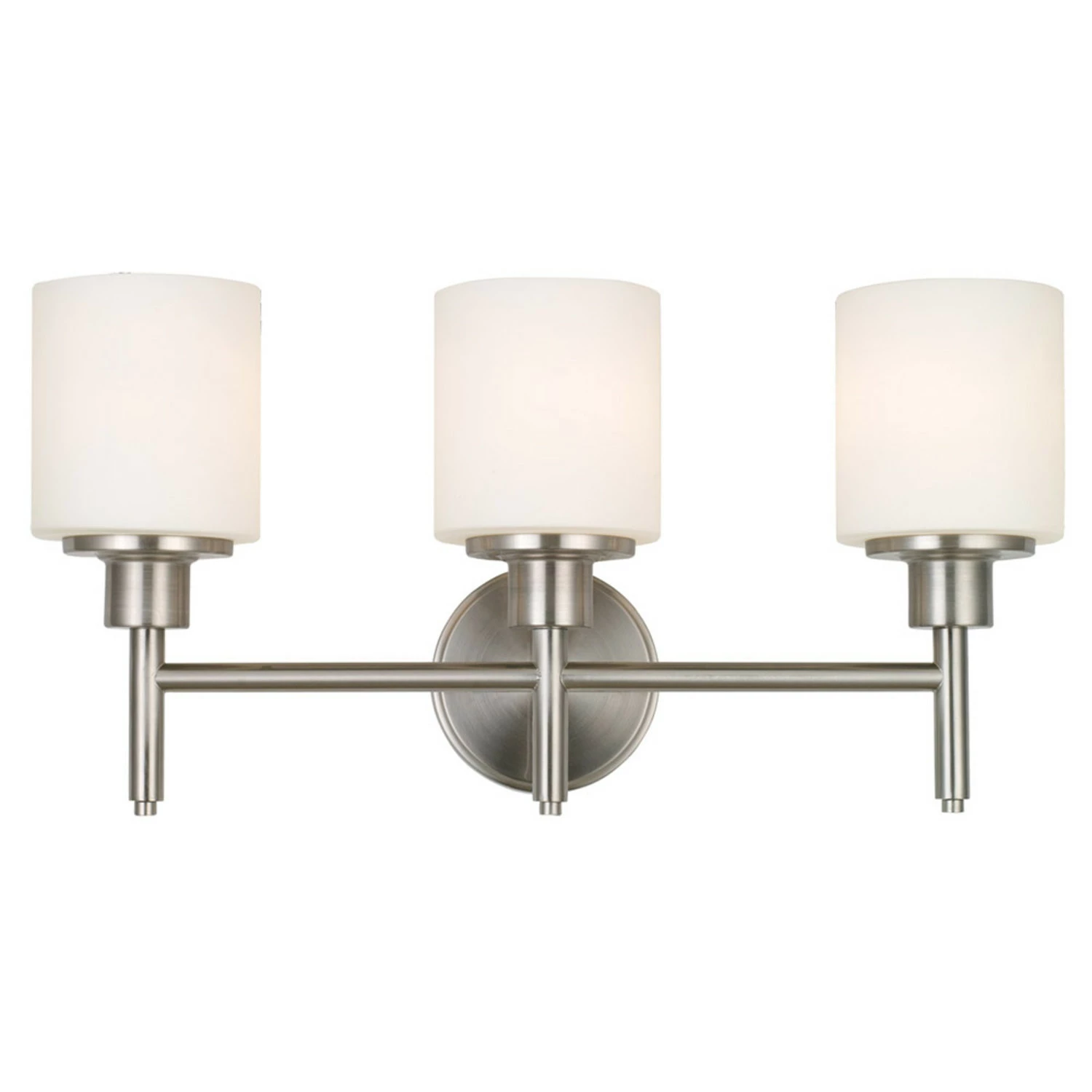 Aubrey Vanity Light In Brushed Nickel, 3-Light 1 Aubrey Vanity Light In Brushed Nickel, 3-Light
