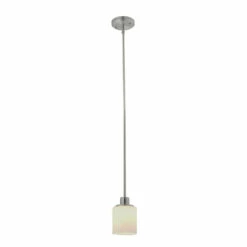 Aubrey Integrated LED Mini Pendant In Satin Nickel