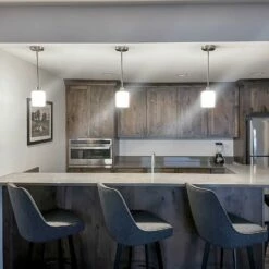 Aubrey Integrated LED Mini Pendant In Satin Nickel -US Home Sales Store aubrey led mini pendant nickel 7