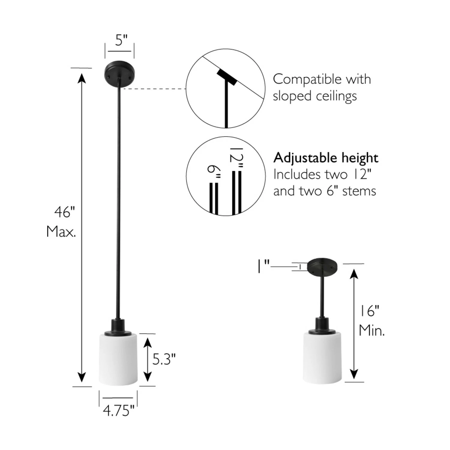 Aubrey Mini Pendant In Matte Black 8 Aubrey Mini Pendant In Matte Black - Image 8