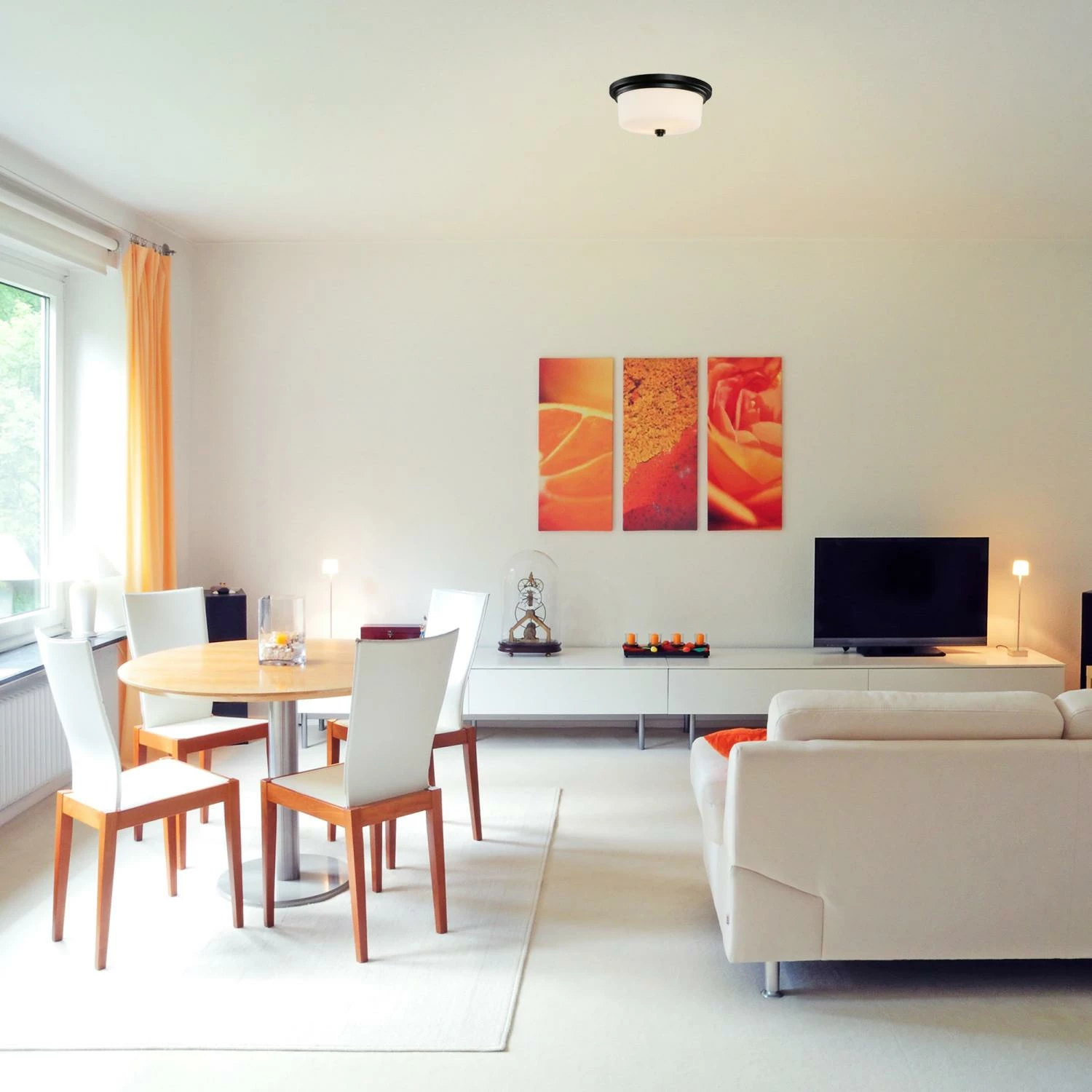 Aubrey Ceiling Mount Light In Matte Black, 2-Light 3 Aubrey Ceiling Mount Light In Matte Black, 2-Light - Image 3