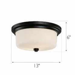 Aubrey Ceiling Mount Light In Matte Black, 2-Light 11 Aubrey Ceiling Mount Light In Matte Black, 2-Light -US Home Sales Store aubrey matte black 2 light ceiling mount light 6