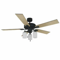 Aubrey LED Ceiling Fan In Matte Black, 52-Inch 13 Aubrey LED Ceiling Fan In Matte Black, 52-Inch -US Home Sales Store aubrey matte black 52 inch 5 blade led ceiling fan 5