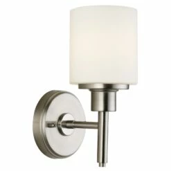 Aubrey Integrated LED Sconce In Satin Nickel