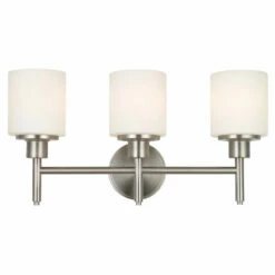 Aubrey LED Vanity Light In Satin Nickel, 3-Light