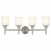 Aubrey LED Vanity Light In Satin Nickel, 4-Light