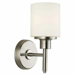 Aubrey Wall Light In Satin Nickel