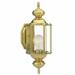 Augusta Indoor/Outdoor Wall Lantern In Solid Brass