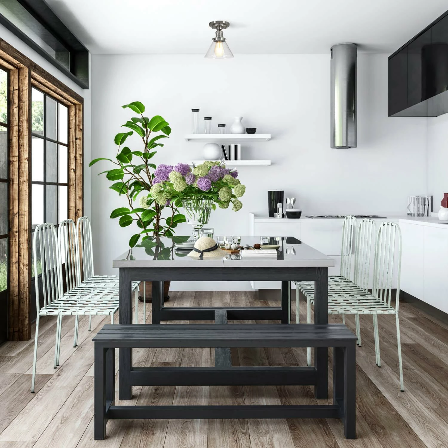 Augustin Ceiling Light In Satin Nickel 3 Augustin Ceiling Light In Satin Nickel - Image 3