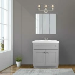 Augustin Vanity Light In Satin Nickel, 3-Light -US Home Sales Store augustin vanity light satin nickel 3 light 3