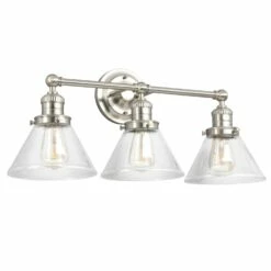 Augustin Vanity Light In Satin Nickel, 3-Light -US Home Sales Store augustin vanity light satin nickel 3 light 5