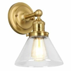 Augustin Wall Light In Satin Gold -US Home Sales Store augustin wall light satin gold 8