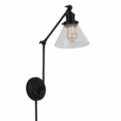 Augustin Wall Mount Sconce In Matte Black