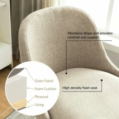 Barrelback Counter Stool With Oatmeal Linen Seat And Pewter Metal Base -US Home Sales Store barrelback stool oatmeal linen metal 2 set 3