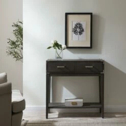 Beckett Hall Stand In Anthracite 9 Beckett Hall Stand In Anthracite -US Home Sales Store beckett hall stand 3