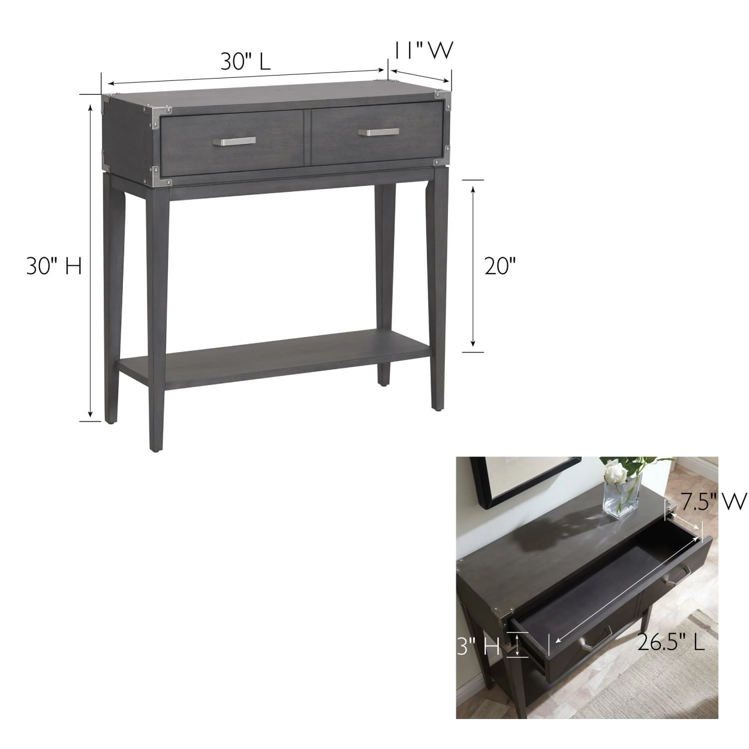 Beckett Hall Stand In Anthracite 4 Beckett Hall Stand In Anthracite - Image 4