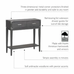 Beckett Hall Stand In Anthracite 13 Beckett Hall Stand In Anthracite -US Home Sales Store beckett hall stand 7