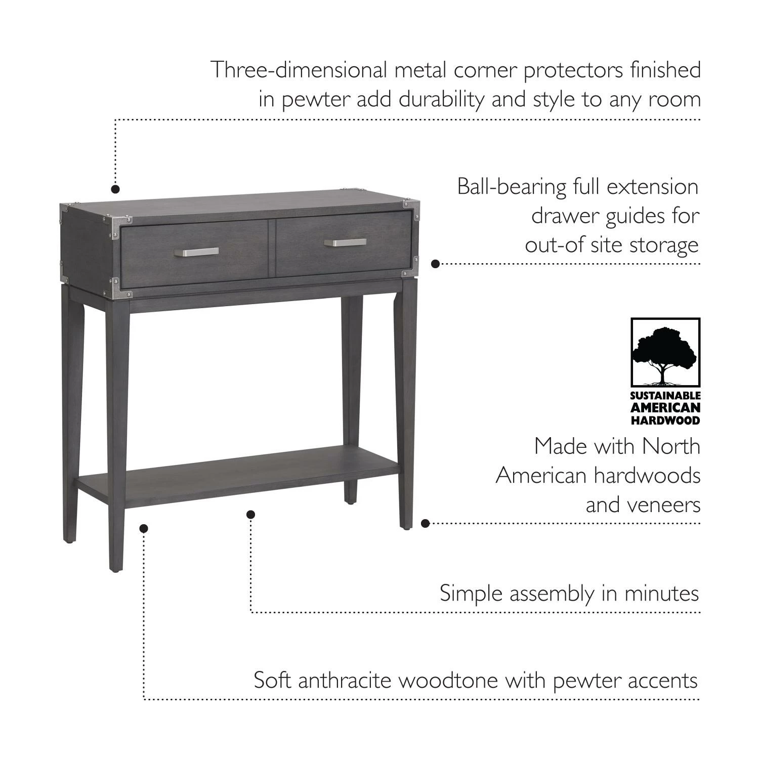 Beckett Hall Stand In Anthracite 7 Beckett Hall Stand In Anthracite - Image 7