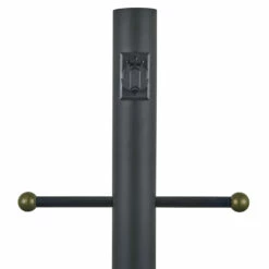 Black Lamp Post With Outlet And Photo Eye -US Home Sales Store black lamp post outlet photo eye 13