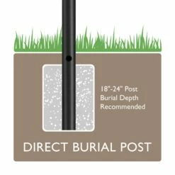 Black Lamp Post With Outlet And Photo Eye -US Home Sales Store black lamp post outlet photo eye 3