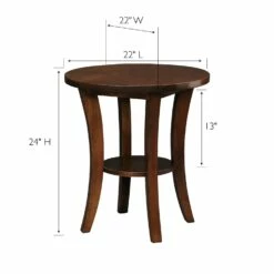 Boa Round Side Table In Chocolate Oak 9 Boa Round Side Table In Chocolate Oak -US Home Sales Store boa round side table chocolate oak 4