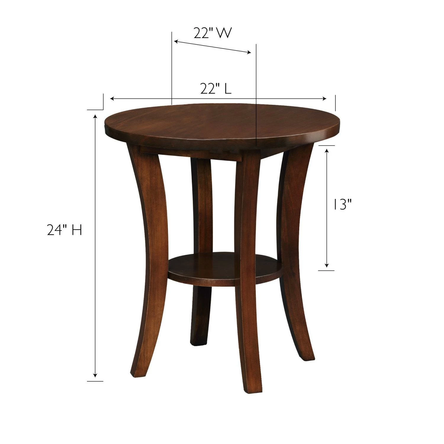 Boa Round Side Table In Chocolate Oak 4 Boa Round Side Table In Chocolate Oak - Image 4