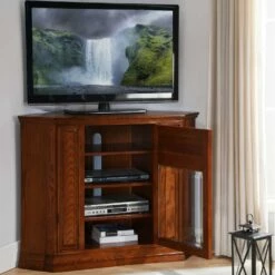 Boulder Creek High TV Stand In Medium Oak, 47-Inch -US Home Sales Store boulder creek 55 inch tv stand medium oak 3